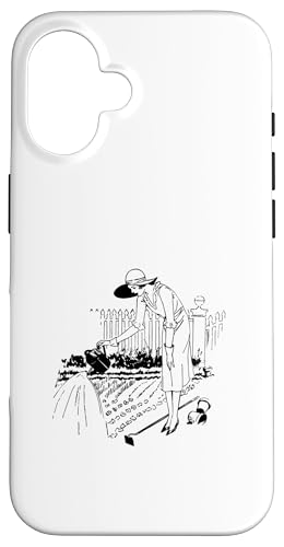 Art Deco Frau bewässert ihren Siegesgarten Hülle für iPhone 16 Art Deco Frau bewässert ihren Siegesgarten Hülle für iPhone 16 von Fashion Tees