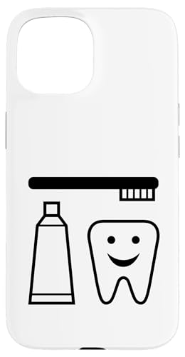 Zahnarztbürste Zähne Happy Face Cartoon Hülle für iPhone 15 Zahnarztbürste Zähne Happy Face Cartoon Hülle für iPhone 15 von Fashion Tees