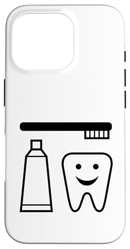 Zahnarztbürste Zähne Happy Face Cartoon Hülle für iPhone 16 Pro Zahnarztbürste Zähne Happy Face Cartoon Hülle für iPhone 16 Pro von Fashion Tees