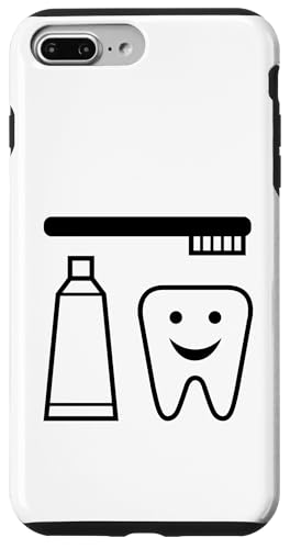 Zahnarztbürste Zähne Happy Face Cartoon Hülle für iPhone 7 Plus/8 Plus Zahnarztbürste Zähne Happy Face Cartoon Hülle für iPhone 7 Plus/8 Plus von Fashion Tees