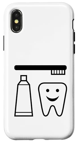 Zahnarztbürste Zähne Happy Face Cartoon Hülle für iPhone X/XS Zahnarztbürste Zähne Happy Face Cartoon Hülle für iPhone X/XS von Fashion Tees