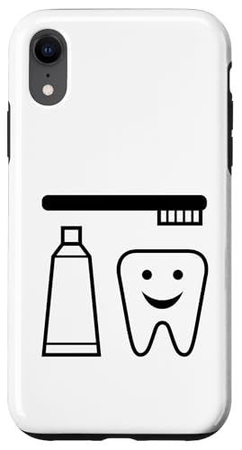 Zahnarztbürste Zähne Happy Face Cartoon Hülle für iPhone XR Zahnarztbürste Zähne Happy Face Cartoon Hülle für iPhone XR von Fashion Tees