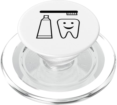 Zahnarztbürste Zähne Happy Face Cartoon PopSockets PopGrip für MagSafe Zahnarztbürste Zähne Happy Face Cartoon PopSockets PopGrip für MagSafe von Fashion Tees