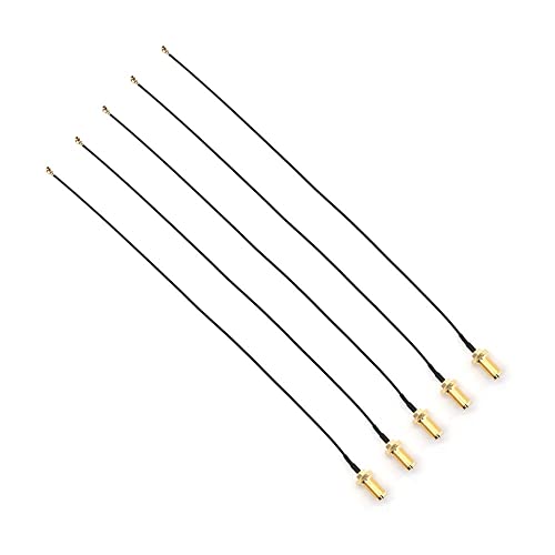 Fasizi 5 Stück 20 cm U.FL Mini PCI auf umgekehrte Polarität SMA Pigtail Antenne WiFi Kabel IPEX auf SMA Buchse Pigtail Kabel WiFi Adapter FPV Antenne Transmitter - Außenspirale Innenloch von Fasizi