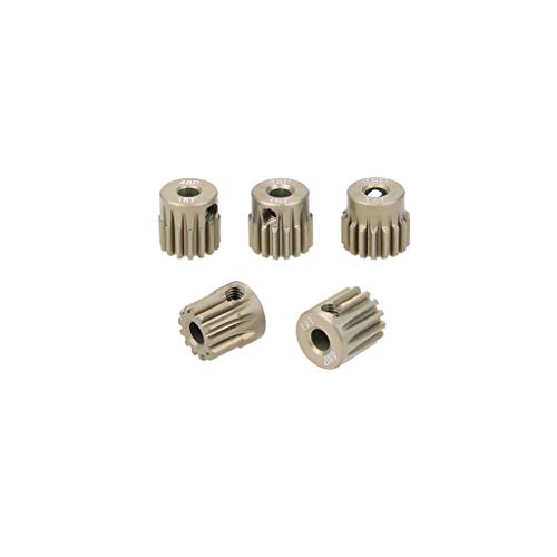 Fasizi 5 Stück 48DP 13T 14T 15T 16T 17T Ritzel Motor Gear Combo Set für 1/10 RC Auto Brushed Brushless Motor von Fasizi