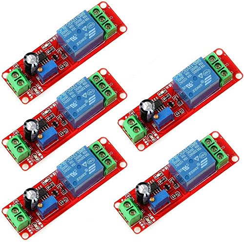 Fasizi 5 x NE555 12 V DC einstellbare 0-10 Sekunden Timer-Verzögerungsrelais-Schalter-Modul-Schild für Arduino Raspberry Pi Fasizi 5 x NE555 12 V DC einstellbare 0-10 Sekunden Timer-Verzögerungsrelais-Schalter-Modul-Schild für Arduino Raspberry Pi von Fasizi