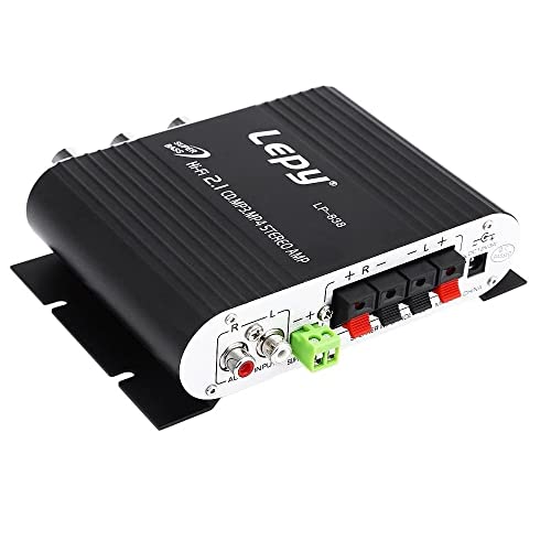 Fasizi LP-838 Mini Digital Car Power Amplifier 2.1CH 20W 2x15W Hi-Fi MP3 MP4 Stereo Booster DVD Motorrad Home BASS Audio Player von Fasizi