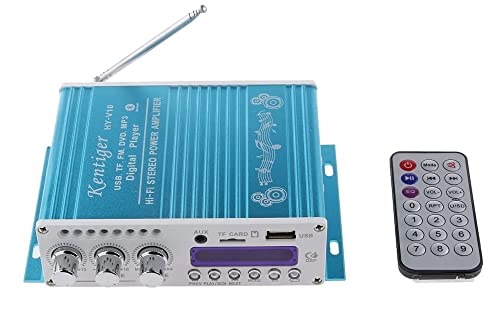 Fasizi Mini Bluetooth Hi-Fi Stereo Audio AMP Verstärker Bass Booster MP4 12V Unterstützung FM MP3 TF USB DVD für Auto Motorrad -Blau Fasizi Mini Bluetooth Hi-Fi Stereo Audio AMP Verstärker Bass Booster MP4 12V Unterstützung FM MP3 TF USB DVD für Auto Motorrad -Blau von Fasizi
