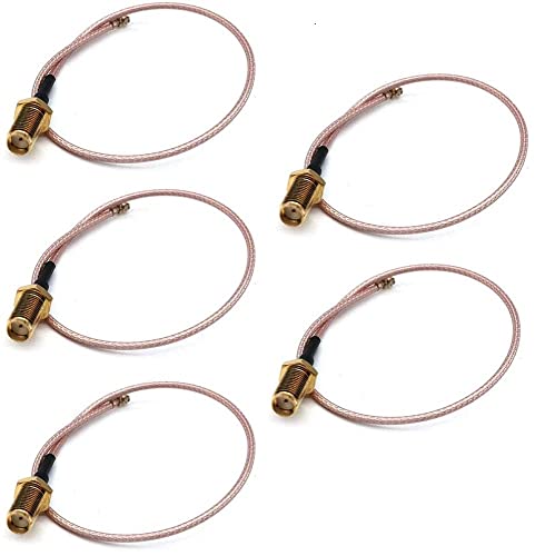 Fasizi SMA-Kabel, RG178, Koaxial-Stecker, WLAN-Antennenadapterkabel, SMA-Set, verlustarm, FPV-Adapterkabel, IPEX auf SMA-Buchse, 20 cm, 5 Stück von Fasizi
