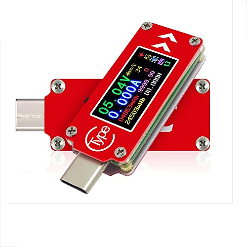 Fasizi TC64 Typ-C Farb-LCD-Display USB-Voltmeter Amperemeter Spannung Strommesser Multimeter Batterie PD-Aufladung Powerbank USB-Tester von Fasizi