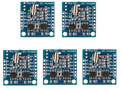 Fasizi Tiny RTC I2C DS1307 AT24C32 Echtzeit-Uhrmodul für Arduino AVR PIC 51 ARM, 5 Stück von Fasizi
