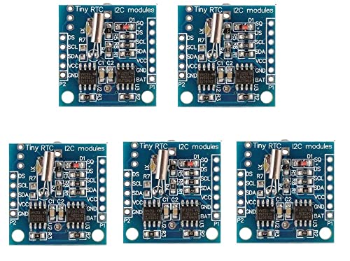 Fasizi Tiny RTC I2C DS1307 AT24C32 Echtzeituhr-Modul für Arduino AVR PIC 51 ARM, 5 Stück von Fasizi