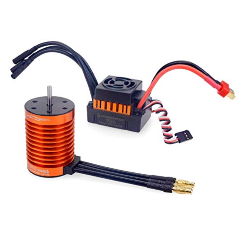 Fasizi Wasserdichter F540 3300KV bürstenloser Rc Automotor +60A ESC Combo Set für 1/10 RC Auto von Fasizi