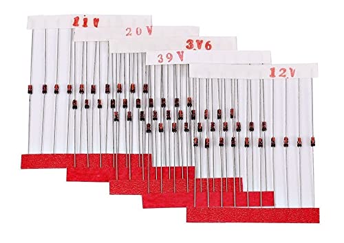 Fasizi Zener-Dioden-Set, 300 Stück (2 V ~ 39 V), 30 Werte, 1/2 W, 0,5 W, gemischtes Sortiment von Fasizi