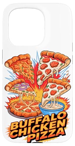90s Vintage Buffalo Chicken Pizza Slice Fast Food Pizzas Hülle für iPhone 15 Pro von Fast Food Pizzas Pizza Lover Gifts