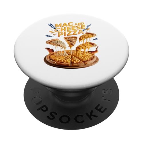 90s Vintage Mac And Cheese Pizza Slice Fast Food Pizzas PopSockets Klebender PopGrip von Fast Food Pizzas Pizza Lover Gifts