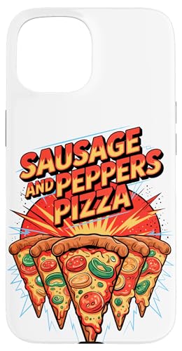 90s Vintage Sausage And Peppers Pizza Slice Fast Food Pizzas Hülle für iPhone 15 90s Vintage Sausage And Peppers Pizza Slice Fast Food Pizzas Hülle für iPhone 15 von Fast Food Pizzas Pizza Lover Gifts