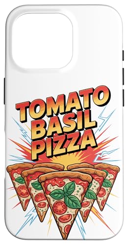 90s Vintage Tomato Basil Pizza Slice Fast Food Pizzas Hülle für iPhone 16 Pro von Fast Food Pizzas Pizza Lover Gifts