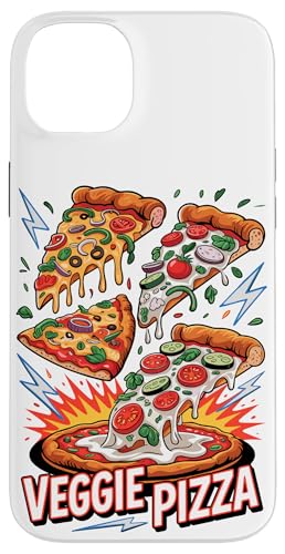 90s Vintage Veggie Pizza Slice Fast Food Pizzas Hülle für iPhone 14 Plus von Fast Food Pizzas Pizza Lover Gifts