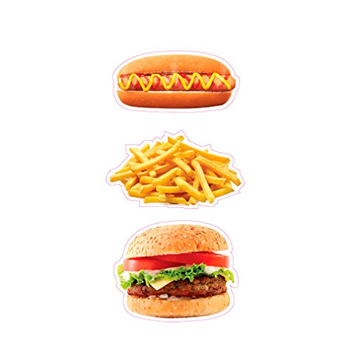 Hot Dog Pommes Frites Burger zugeständnis Restaurant Food Truck gestanztes Vinyl Aufkleber 10 in on longest side von Fastasticdeals