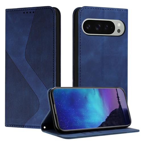Fatcatparadise Kompatibel mit Google Pixel 9/9 Pro Hülle, Handyhülle für Google Pixel 9 Hülle PU Leder Flip Klappbare Wallet Magnet Case Handytasche Klapphülle Schutzhülle Tasche Hülle Holster (Blau) Fatcatparadise Kompatibel mit Google Pixel 9/9 Pro Hülle, Handyhülle für Google Pixel 9 Hülle PU Leder Flip Klappbare Wallet Magnet Case Handytasche Klapphülle Schutzhülle Tasche Hülle Holster (Blau) von Fatcatparadise