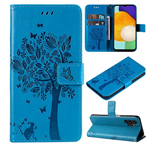Fatcatparadise Kompatibel mit Samsung Galaxy A04S /A13 5G Hülle, Handyhülle Samsung A04S /A13 5G, Prägung Muster Schutzhülle PU Leder Wallet Case Klappbar Flip Hülle Brieftasche Ledertasche (Blau) Fatcatparadise Kompatibel mit Samsung Galaxy A04S /A13 5G Hülle, Handyhülle Samsung A04S /A13 5G, Prägung Muster Schutzhülle PU Leder Wallet Case Klappbar Flip Hülle Brieftasche Ledertasche (Blau) von Fatcatparadise