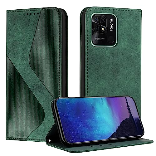 Fatcatparadise Kompatibel mit Xiaomi Redmi 10C Hülle, Handyhülle für Xiaomi Redmi 10C Hülle PU Leder Flip Klappbare Wallet Magnet Case Handytasche Klapphülle Schutzhülle Tasche Hülle Holster (Grün) Fatcatparadise Kompatibel mit Xiaomi Redmi 10C Hülle, Handyhülle für Xiaomi Redmi 10C Hülle PU Leder Flip Klappbare Wallet Magnet Case Handytasche Klapphülle Schutzhülle Tasche Hülle Holster (Grün) von Fatcatparadise
