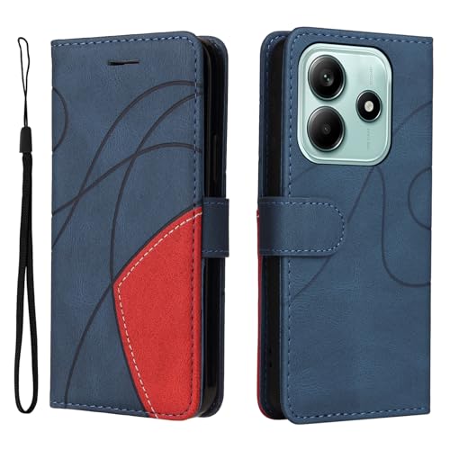 Fatcatparadise Kompatibel mit Xiaomi Redmi Note 14 5G,Leder PU Brieftasche Handyhülle Flip Case Silikon Bumper Schutzhülle Klapphülle.Lederhülle mit Kartenfächern/Standfunktion(Blau) von Fatcatparadise