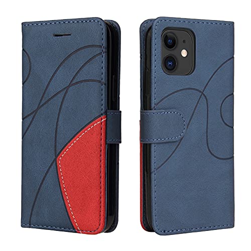 Fatcatparadise Kompatibel mit iPhone 11 Hülle (6,1 Zoll), Leder PU Brieftasche Handyhülle Flip Case Silikon Bumper Schutzhülle Klapphülle. Lederhülle mit Kartenfächern und Standfunktion (Blau) von Fatcatparadise