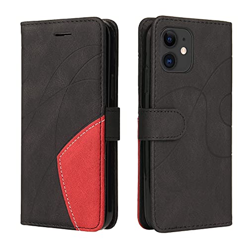 Fatcatparadise Kompatibel mit iPhone 11 Hülle (6,1 Zoll), Leder PU Brieftasche Handyhülle Flip Case Silikon Bumper Schutzhülle Klapphülle. Lederhülle mit Kartenfächern und Standfunktion (Schwarz) von Fatcatparadise