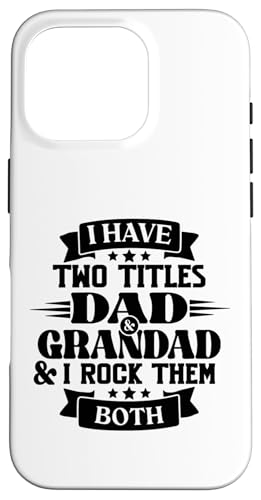 Ich habe zwei Titel, Papa und Opa, und ich rocke sie beide Pop. Hülle für iPhone 16 Pro von Father's Birthday Gift