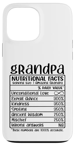 Opa Ernährungsfakten Opa Großvater Pop Vater Hülle für iPhone 13 Pro Max Opa Ernährungsfakten Opa Großvater Pop Vater Hülle für iPhone 13 Pro Max von Father's Birthday Gift