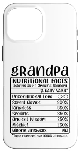 Opa Ernährungsfakten Opa Großvater Pop Vater Hülle für iPhone 16 Pro Max Opa Ernährungsfakten Opa Großvater Pop Vater Hülle für iPhone 16 Pro Max von Father's Birthday Gift