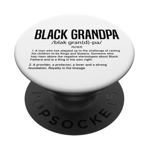 Schwarzer Opa Melanin, Großvater, Definition, Popvater PopSockets Klebender PopGrip von Father's Birthday Gift