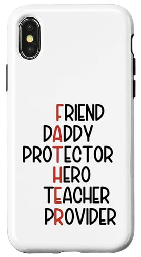 Vater Papa Beschützer Held Lehrer Provider Väter Liebe Hülle für iPhone X/XS Vater Papa Beschützer Held Lehrer Provider Väter Liebe Hülle für iPhone X/XS von Father's Birthday Gift