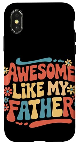 Papa super wie mein Vater Hülle für iPhone X/XS Papa super wie mein Vater Hülle für iPhone X/XS von Father's Day Dad Father Family Daddy