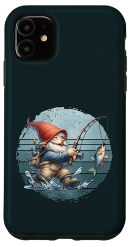 Funny Fishing Gnome Grandpa Graphic For Men On Retro Sunset Hülle für iPhone 11 Funny Fishing Gnome Grandpa Graphic For Men On Retro Sunset Hülle für iPhone 11 von Fathers Day Fishing Gifts For Dad Fisherman Gnome