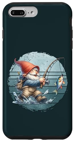 Funny Fishing Gnome Grandpa Graphic For Men On Retro Sunset Hülle für iPhone 7 Plus/8 Plus von Fathers Day Fishing Gifts For Dad Fisherman Gnome