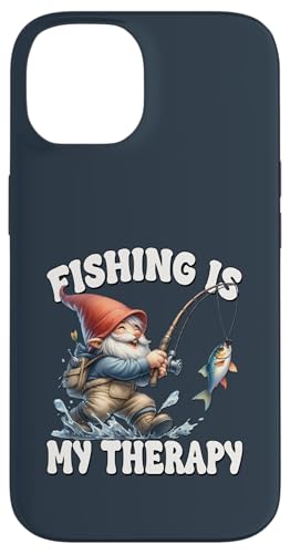 Funny Fishing Saying Gnome Dad For Men Fishing Is My Therapy Hülle für iPhone 14 von Fathers Day Fishing Gifts For Dad Fisherman Gnome