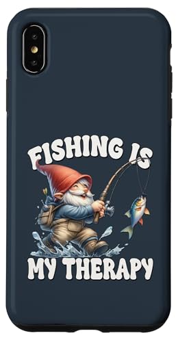 Funny Fishing Saying Gnome Dad For Men Fishing Is My Therapy Hülle für iPhone XS Max von Fathers Day Fishing Gifts For Dad Fisherman Gnome