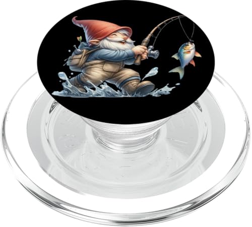 Happy Fishing Gnome Dad For Fisherman Grandpa For Anglers PopSockets PopGrip für MagSafe Happy Fishing Gnome Dad For Fisherman Grandpa For Anglers PopSockets PopGrip für MagSafe von Fathers Day Fishing Gifts For Dad Fisherman Gnome