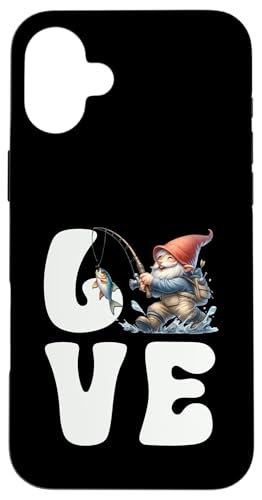 Love Fishing Dad Gnome Graphic For Men Funny Grandpa Life Hülle für iPhone 16 Plus von Fathers Day Fishing Gifts For Dad Fisherman Gnome