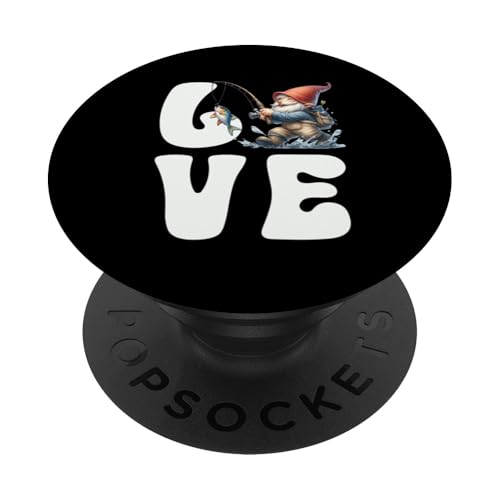 Love Fishing Dad Gnome Graphic For Men Funny Grandpa Life PopSockets Klebender PopGrip von Fathers Day Fishing Gifts For Dad Fisherman Gnome