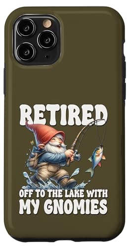 Retired Gnome For Fishing Lovers Funny Retirement Saying Hülle für iPhone 11 Pro von Fathers Day Fishing Gifts For Dad Fisherman Gnome