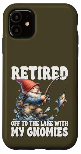 Retired Gnome For Fishing Lovers Funny Retirement Saying Hülle für iPhone 11 von Fathers Day Fishing Gifts For Dad Fisherman Gnome