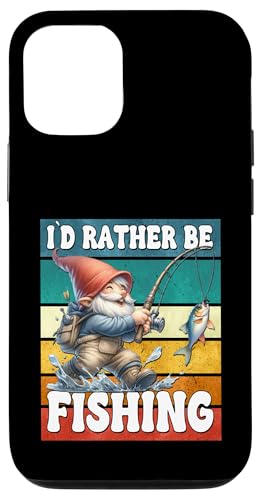 Retro Fisher Gnome Dad For Men Id Rather Be Fishing Saying Hülle für iPhone 12/12 Pro Retro Fisher Gnome Dad For Men Id Rather Be Fishing Saying Hülle für iPhone 12/12 Pro von Fathers Day Fishing Gifts For Dad Fisherman Gnome