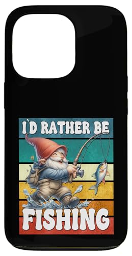 Retro Fisher Gnome Dad For Men Id Rather Be Fishing Saying Hülle für iPhone 13 Pro von Fathers Day Fishing Gifts For Dad Fisherman Gnome