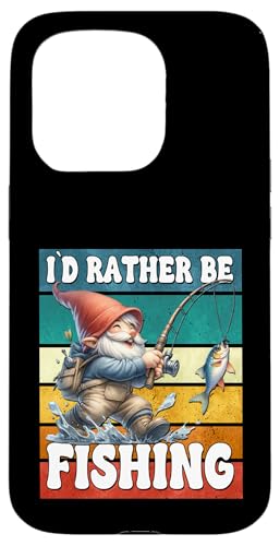 Retro Fisher Gnome Dad For Men Id Rather Be Fishing Saying Hülle für iPhone 15 Pro Retro Fisher Gnome Dad For Men Id Rather Be Fishing Saying Hülle für iPhone 15 Pro von Fathers Day Fishing Gifts For Dad Fisherman Gnome