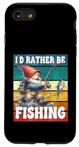 Retro Fisher Gnome Dad For Men Id Rather Be Fishing Saying Hülle für iPhone SE (2020) / 7 / 8 von Fathers Day Fishing Gifts For Dad Fisherman Gnome