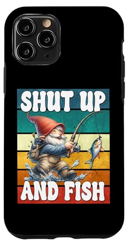 Shut Up And Fish Gnome For Men Funny Fathers Day Fishing Dad Hülle für iPhone 11 Pro von Fathers Day Fishing Gifts For Dad Fisherman Gnome